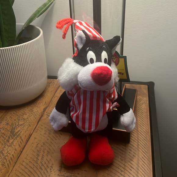 Vintage 1992 McDonalds Christmas Looney Tunes Plush Toy Sylvester - Picture 4 of 10